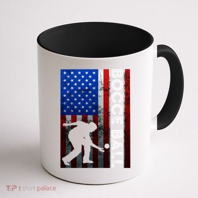 Bocce Ball American Bocce Ball Player Usa Petanque Gift Coffee Mug back