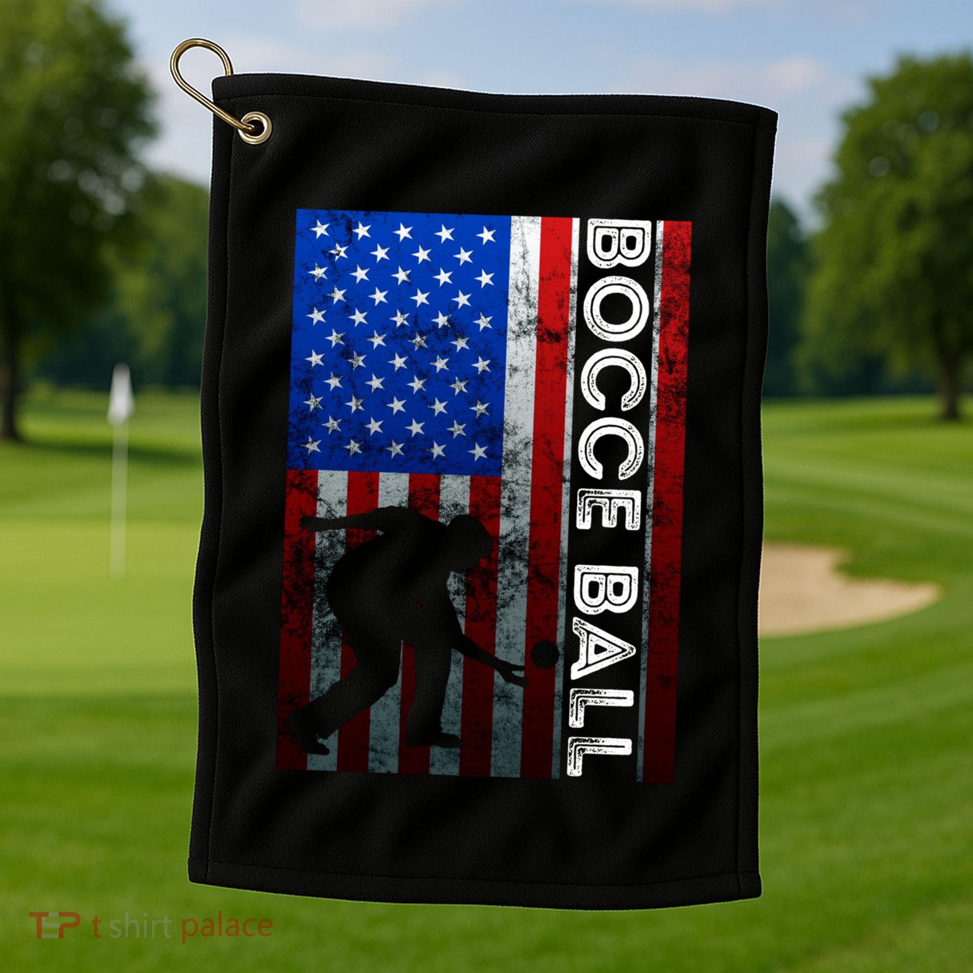Bocce Ball American Bocce Ball Player Usa Petanque Gift Golf Towel