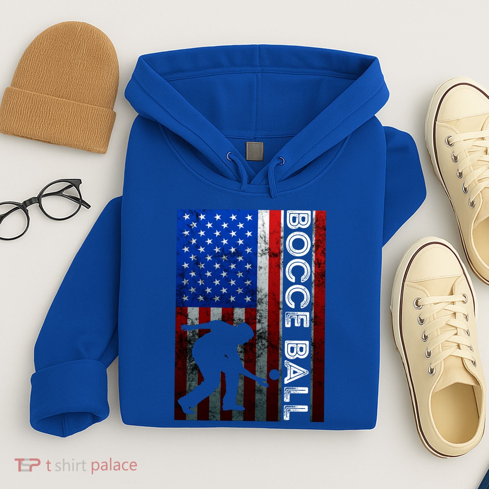 Bocce Ball American Bocce Ball Player Usa Petanque Gift Hoodie