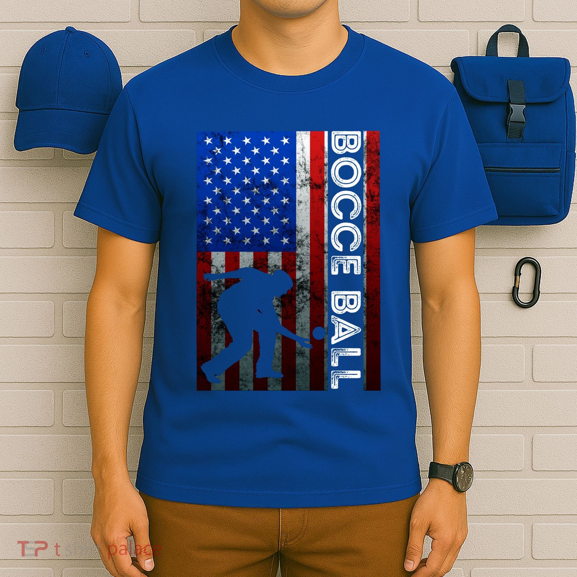 Bocce Ball American Bocce Ball Player Usa Petanque Gift T-Shirt