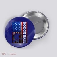 Bocce Ball American Bocce Ball Player Usa Petanque Gift Button thumb 0