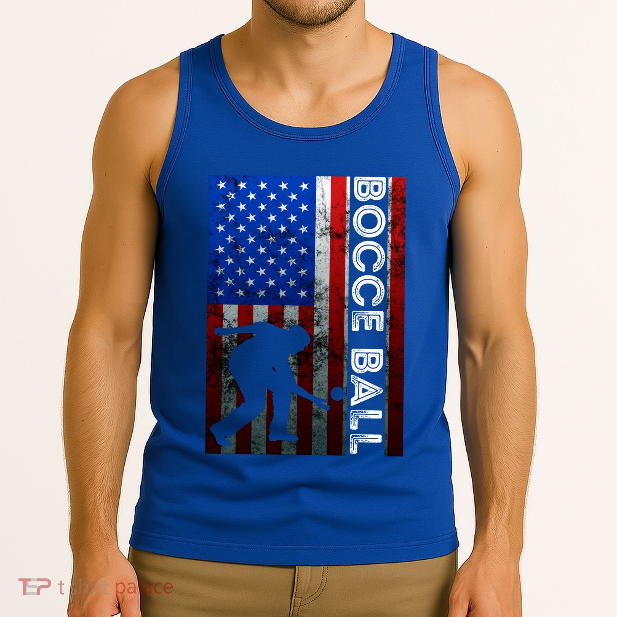 Bocce Ball American Bocce Ball Player Usa Petanque Gift Tank Top