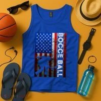 Bocce Ball American Bocce Ball Player Usa Petanque Gift Tank Top thumb 4