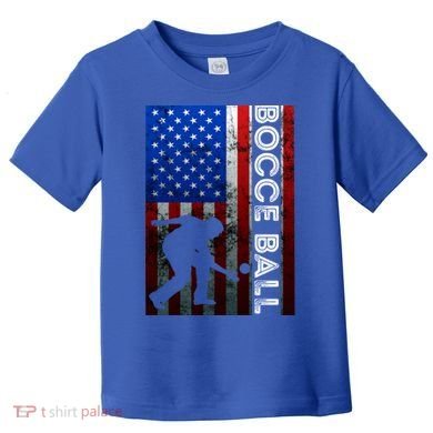 Bocce Ball American Bocce Ball Player Usa Petanque Gift Toddler T-Shirt