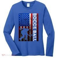 Bocce Ball American Bocce Ball Player Usa Petanque Gift Women's Long Sleeve Shirt thumb 0