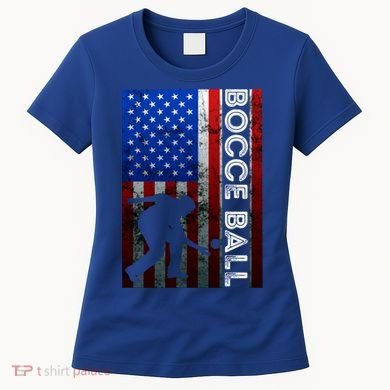 Bocce Ball American Bocce Ball Player Usa Petanque Gift Women's T-Shirt