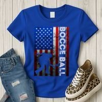 Bocce Ball American Bocce Ball Player Usa Petanque Gift Women's T-Shirt thumb 3