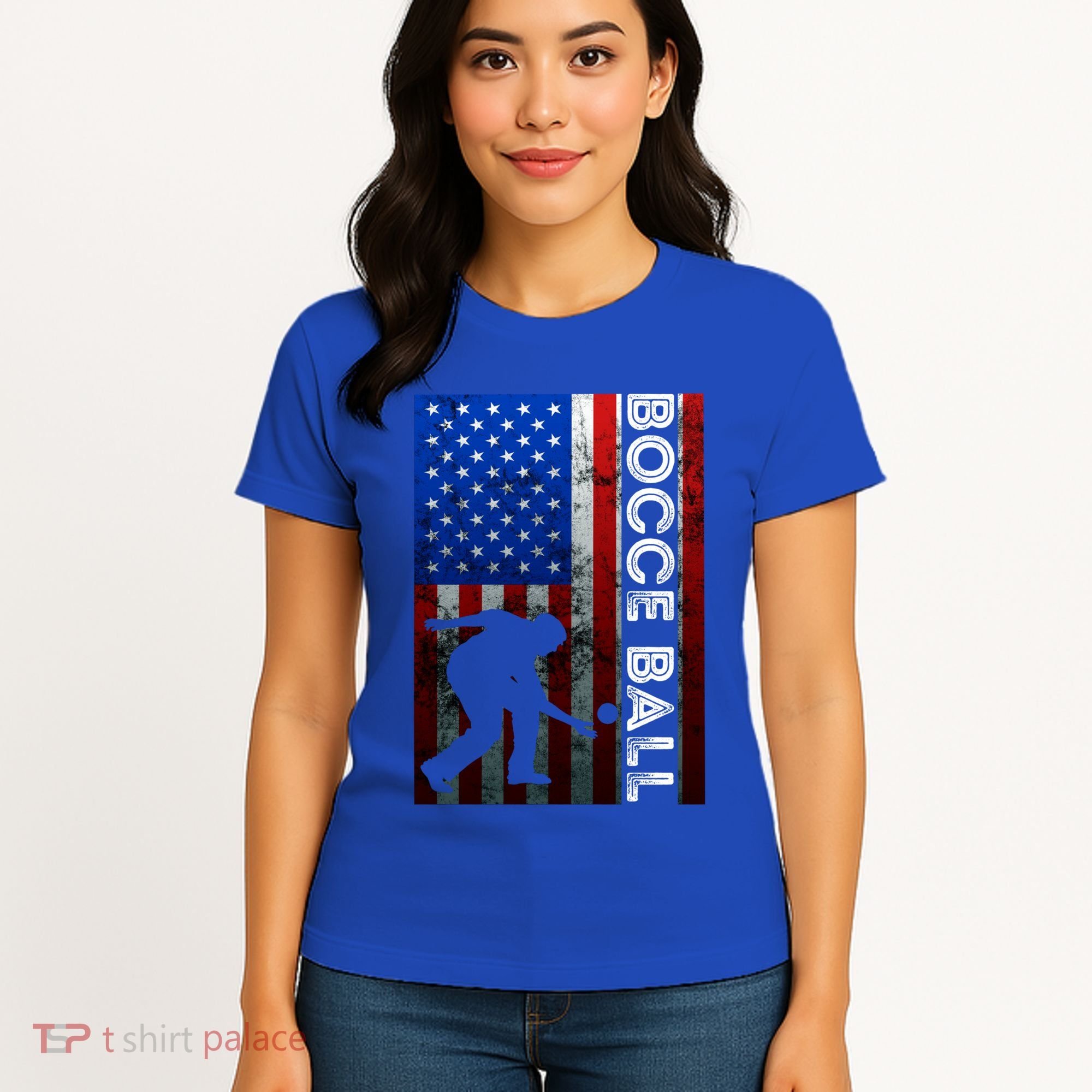 Bocce Ball American Bocce Ball Player Usa Petanque Gift Women's T-Shirt