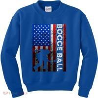 Bocce Ball American Bocce Ball Player Usa Petanque Gift Kids Sweatshirt thumb 0