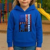 Bocce Ball American Bocce Ball Player Usa Petanque Gift Kids Hoodie thumb 3