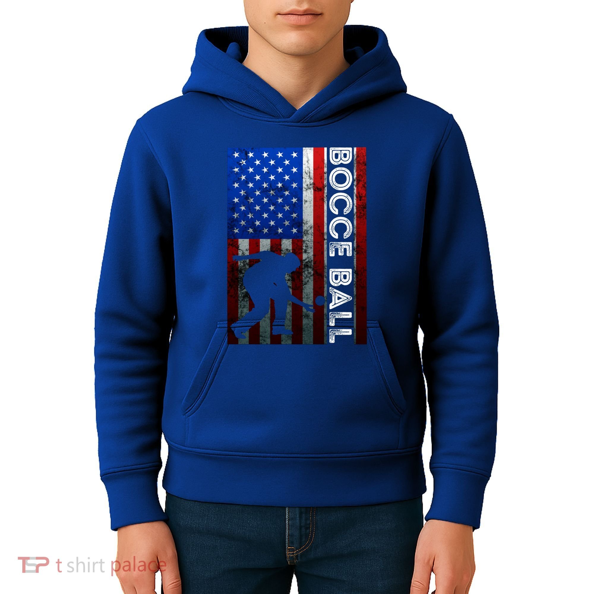 Bocce Ball American Bocce Ball Player Usa Petanque Gift Kids Hoodie