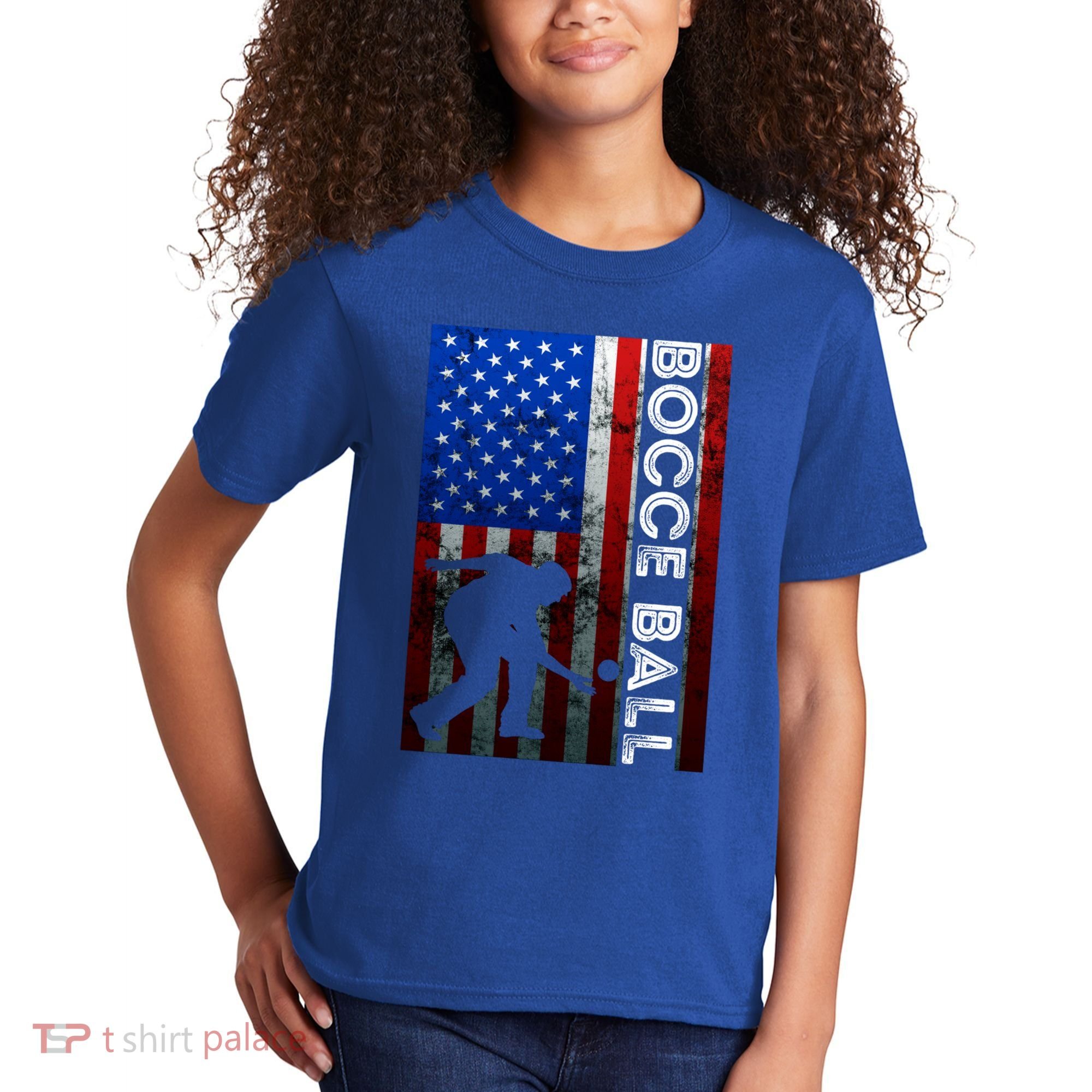 Bocce Ball American Bocce Ball Player Usa Petanque Gift Kids T-Shirt