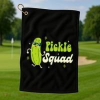 Bridesmaid Bride Babe Pickle Lover Bachelorette Pickle Squad Golf Towel thumb 1