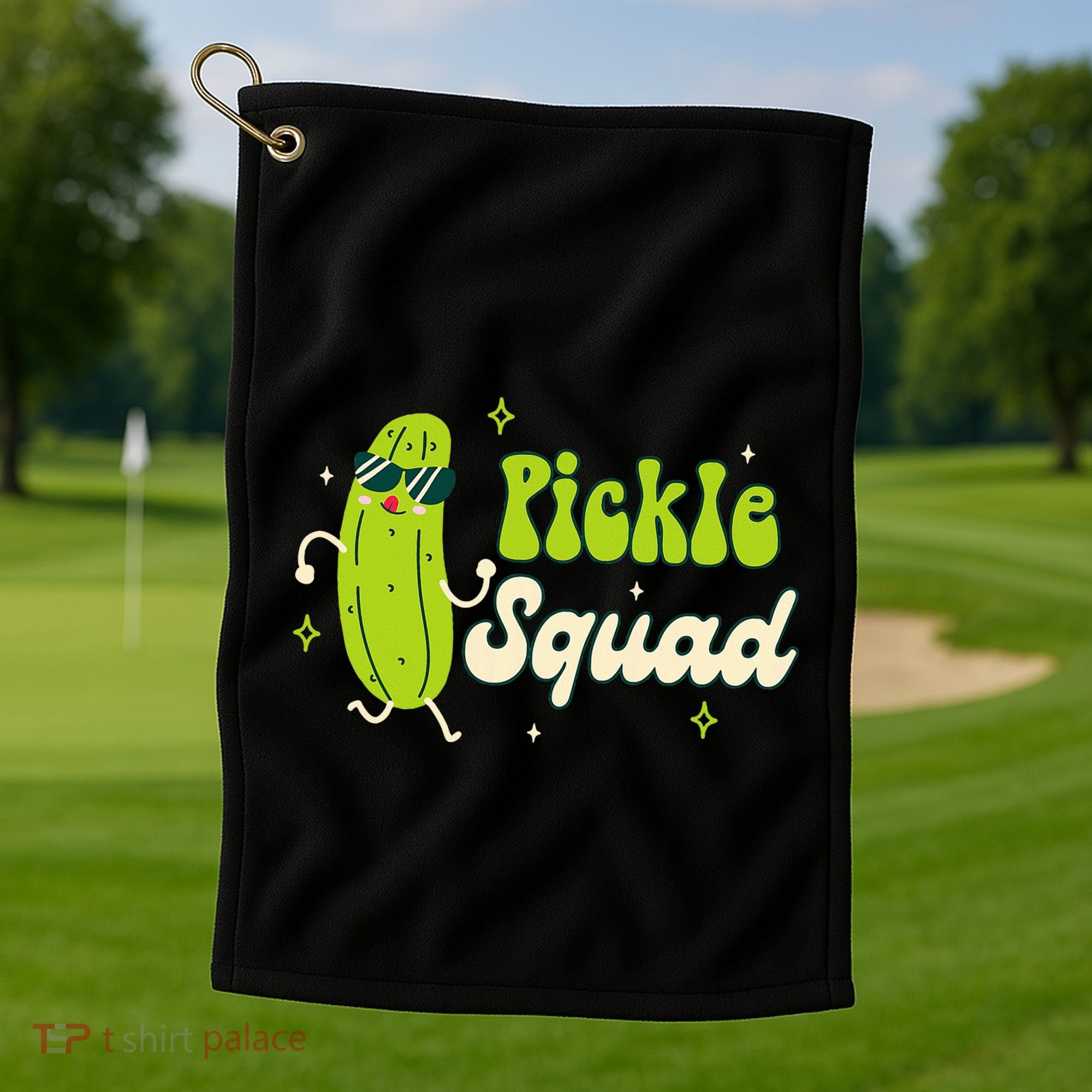 Bridesmaid Bride Babe Pickle Lover Bachelorette Pickle Squad Golf Towel