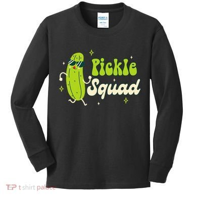 Bridesmaid Bride Babe Pickle Lover Bachelorette Pickle Squad Kids Long Sleeve Shirt