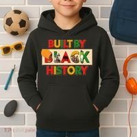 Built By Black History African American Culture Kids Hoodie thumb 2