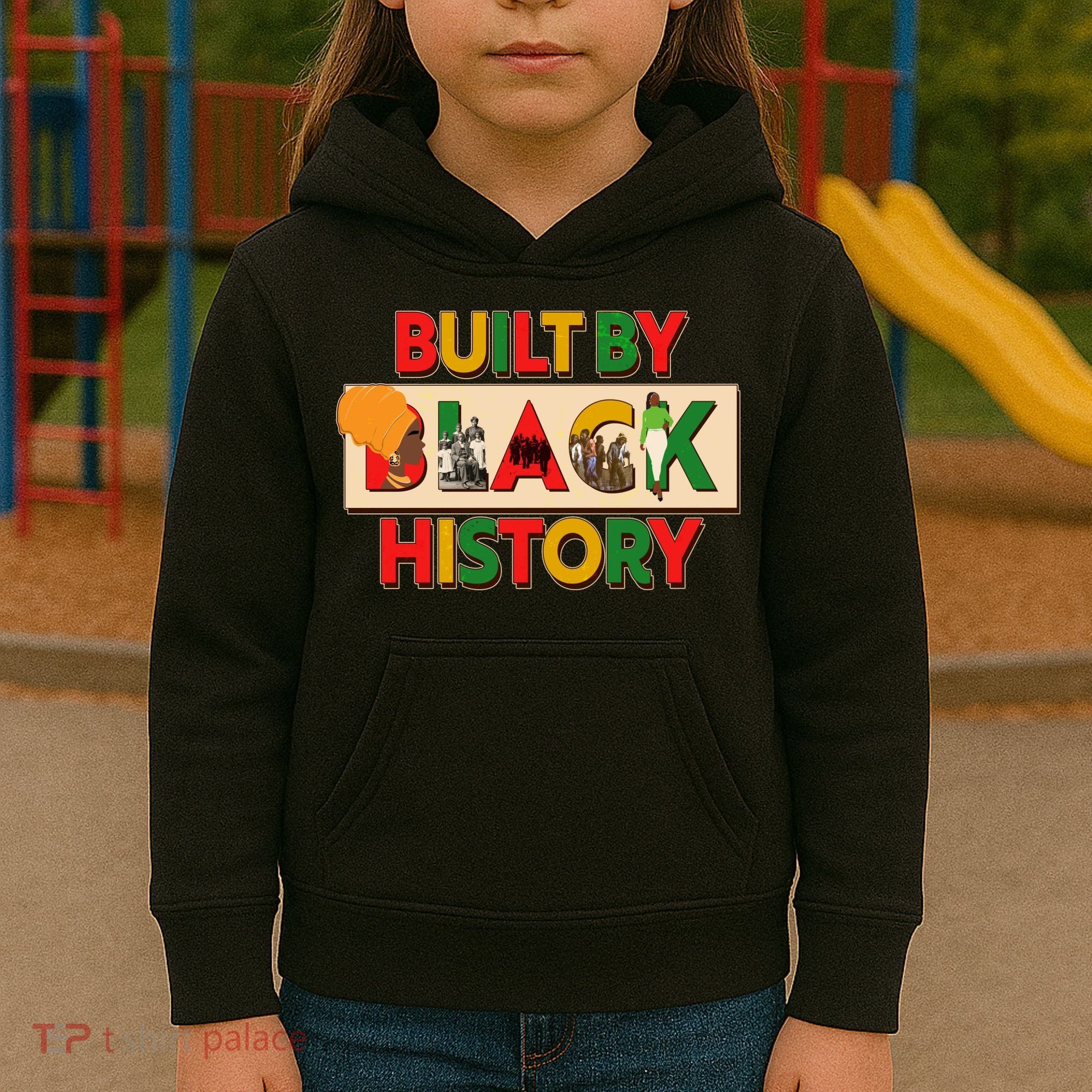 Built By Black History African American Culture Kids Hoodie