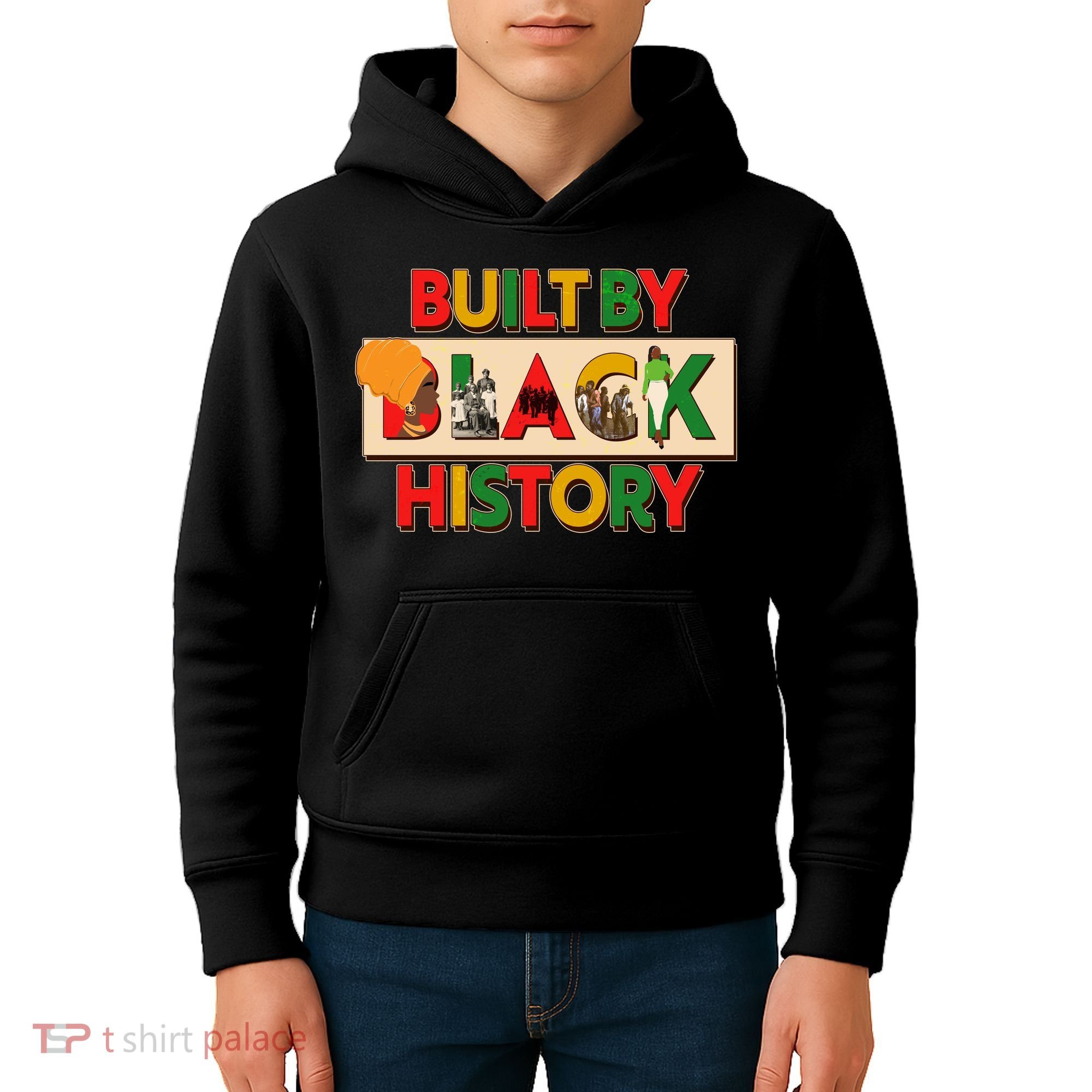 Built By Black History African American Culture Kids Hoodie