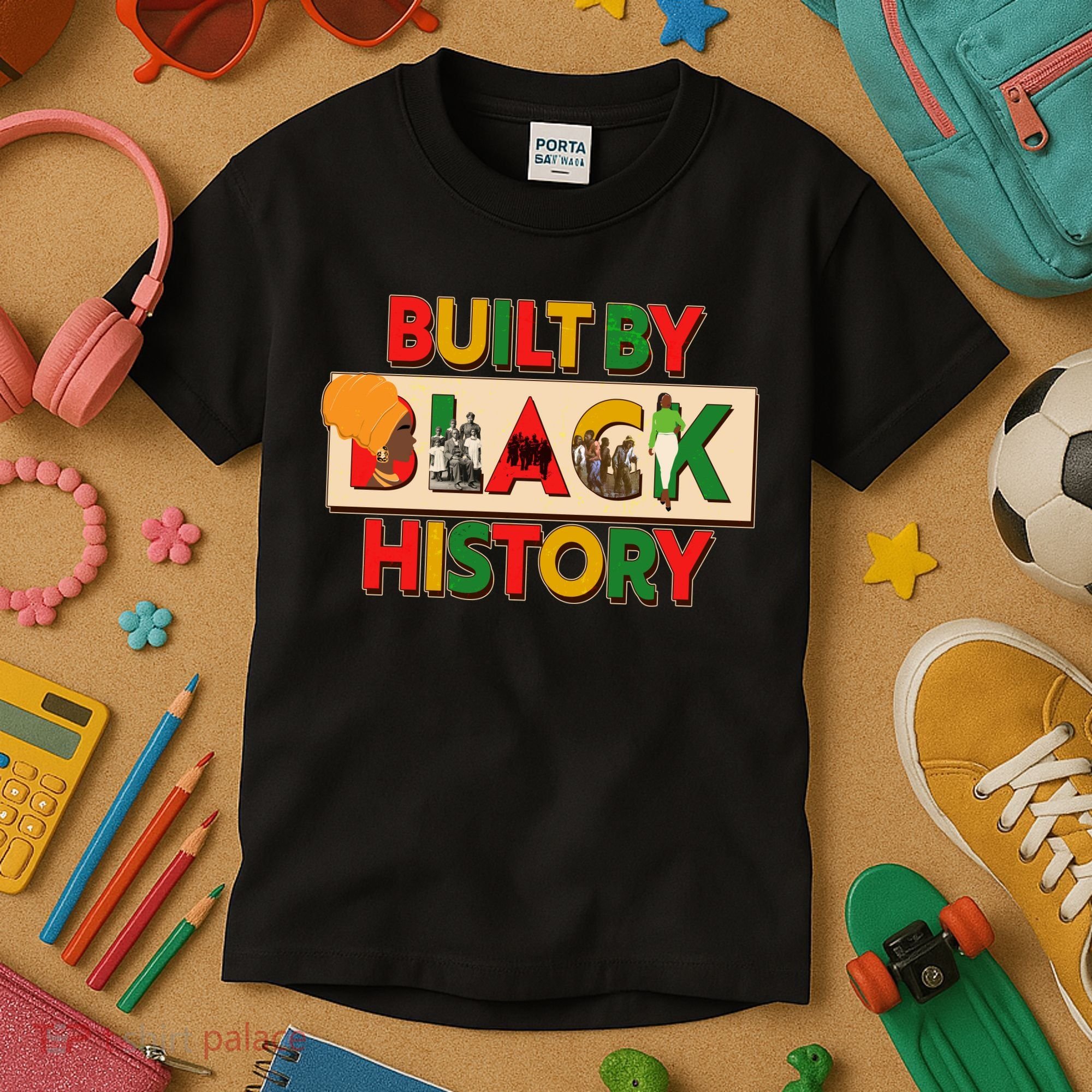 Built By Black History African American Culture Kids T-Shirt