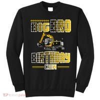 Big Bro Brother Birthday Crew Party Excavator Sweatshirt thumb 0