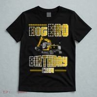 Big Bro Brother Birthday Crew Party Excavator T-Shirt thumb 5