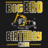 Big Bro Brother Birthday Crew Party Excavator Women's Hoodie thumb 2