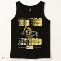 Big Bro Brother Birthday Crew Party Excavator Tank Top thumb 2