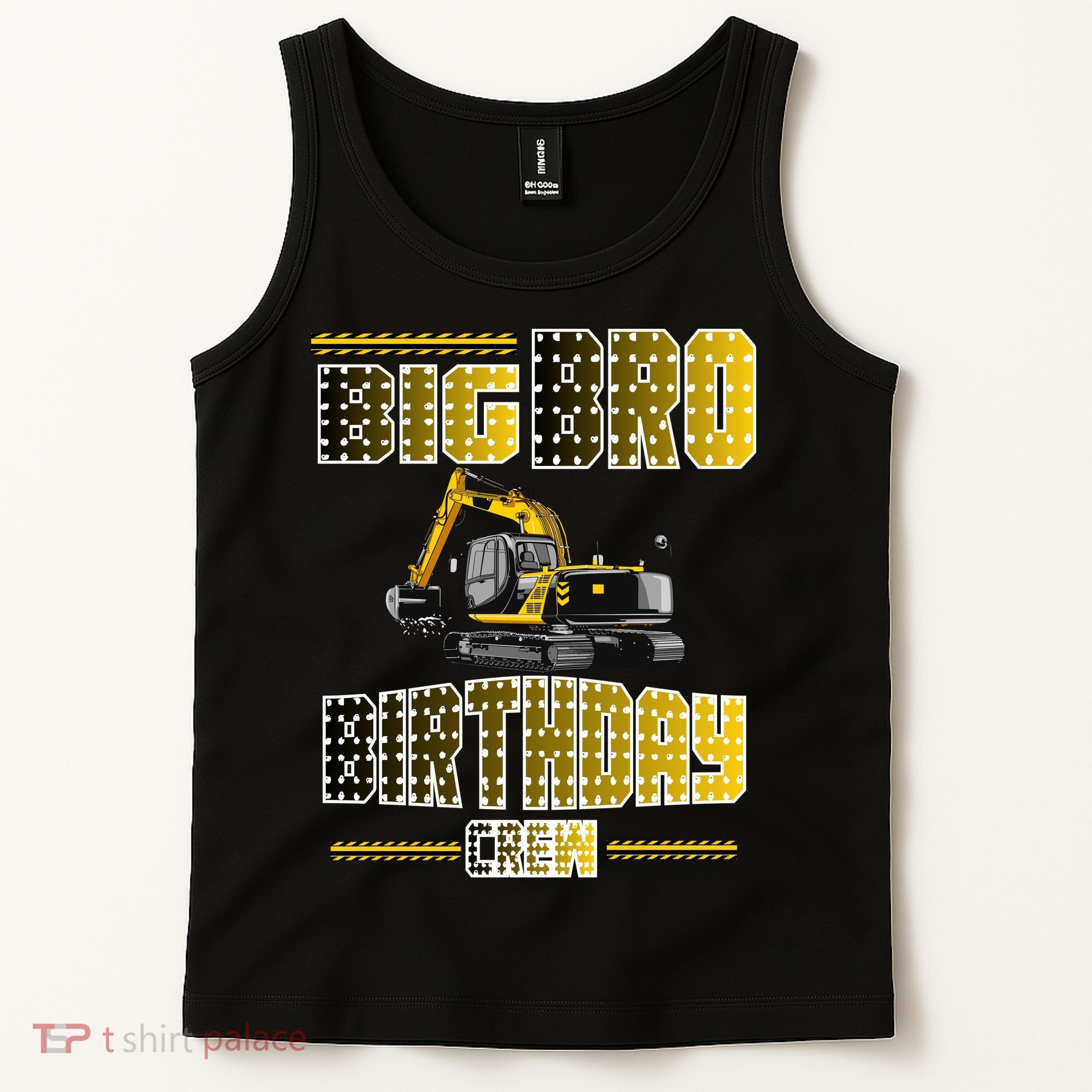 Big Bro Brother Birthday Crew Party Excavator Tank Top