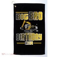 Big Bro Brother Birthday Crew Party Excavator Golf Towel thumb 0