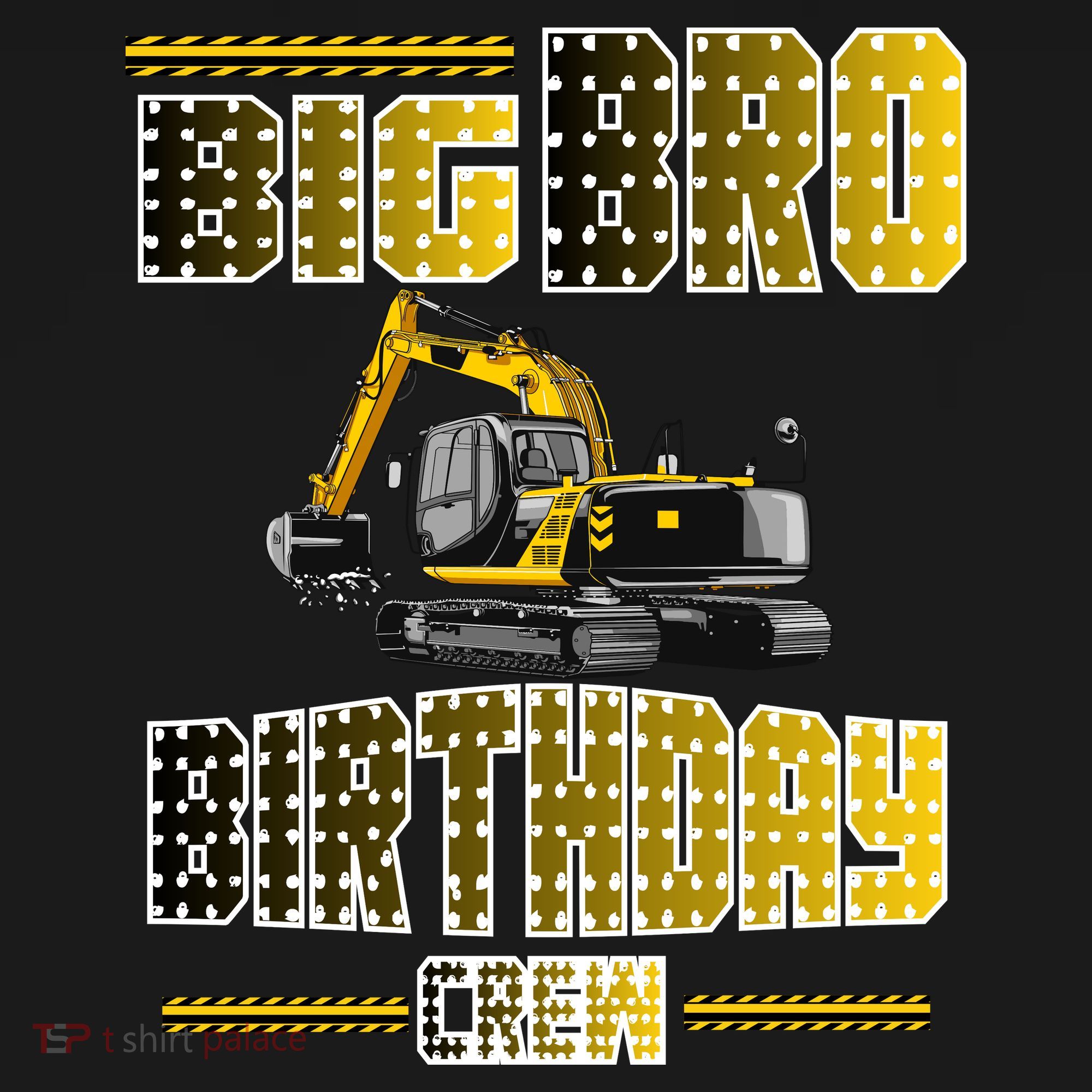 Big Bro Brother Birthday Crew Party Excavator Visor