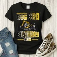 Big Bro Brother Birthday Crew Party Excavator Women's T-Shirt thumb 3