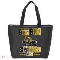 Big Bro Brother Birthday Crew Party Excavator Tote Bag thumb 0