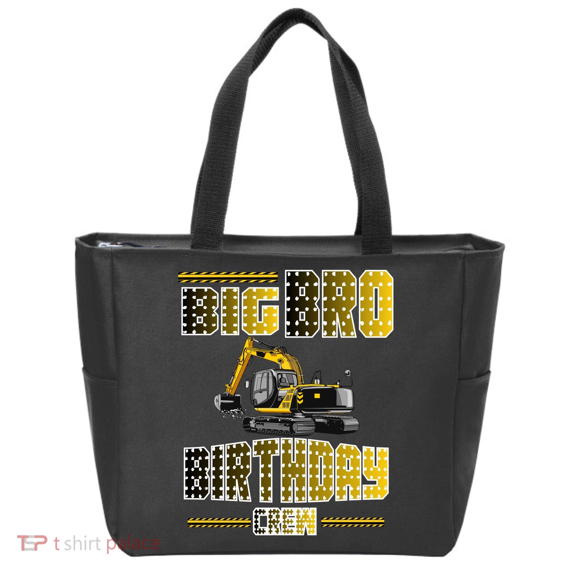 Big Bro Brother Birthday Crew Party Excavator Tote Bag