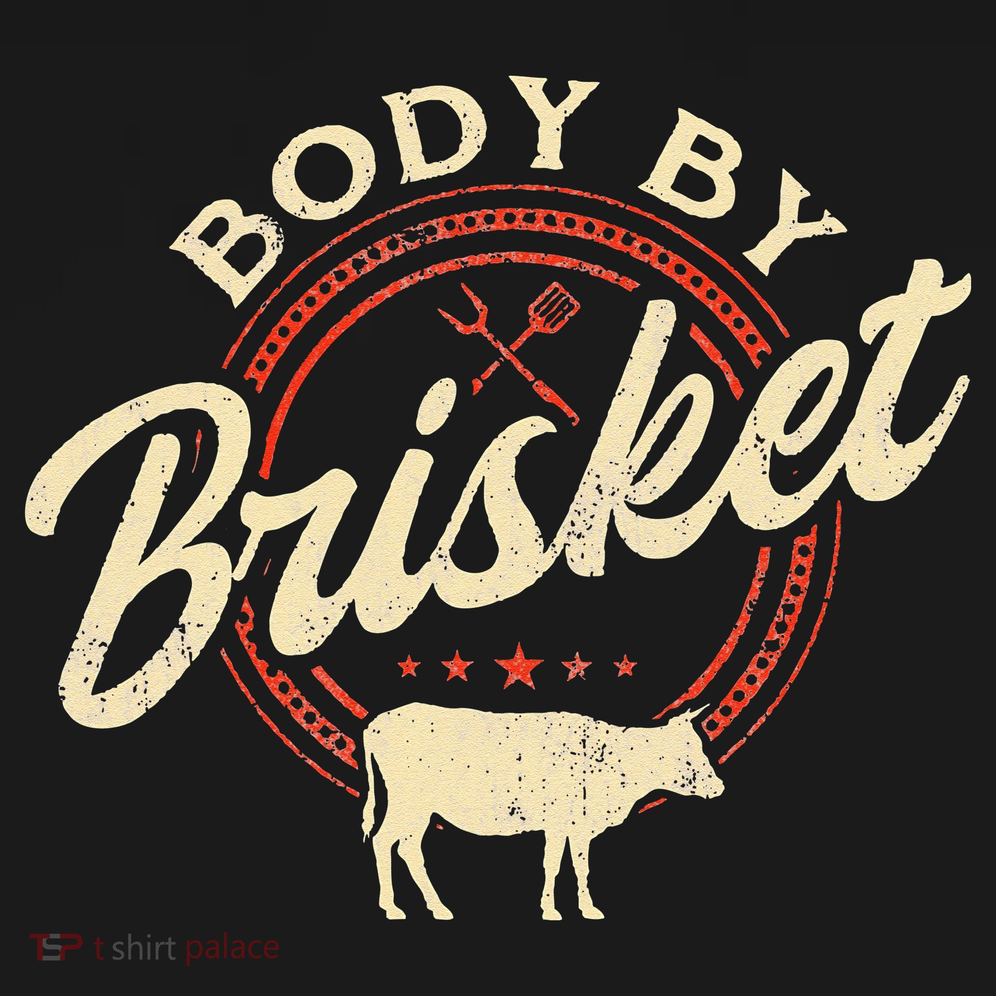 Body By Brisket Pitmaster BBQ Lover Smoker Grilling USA-Made Doggie Bandana