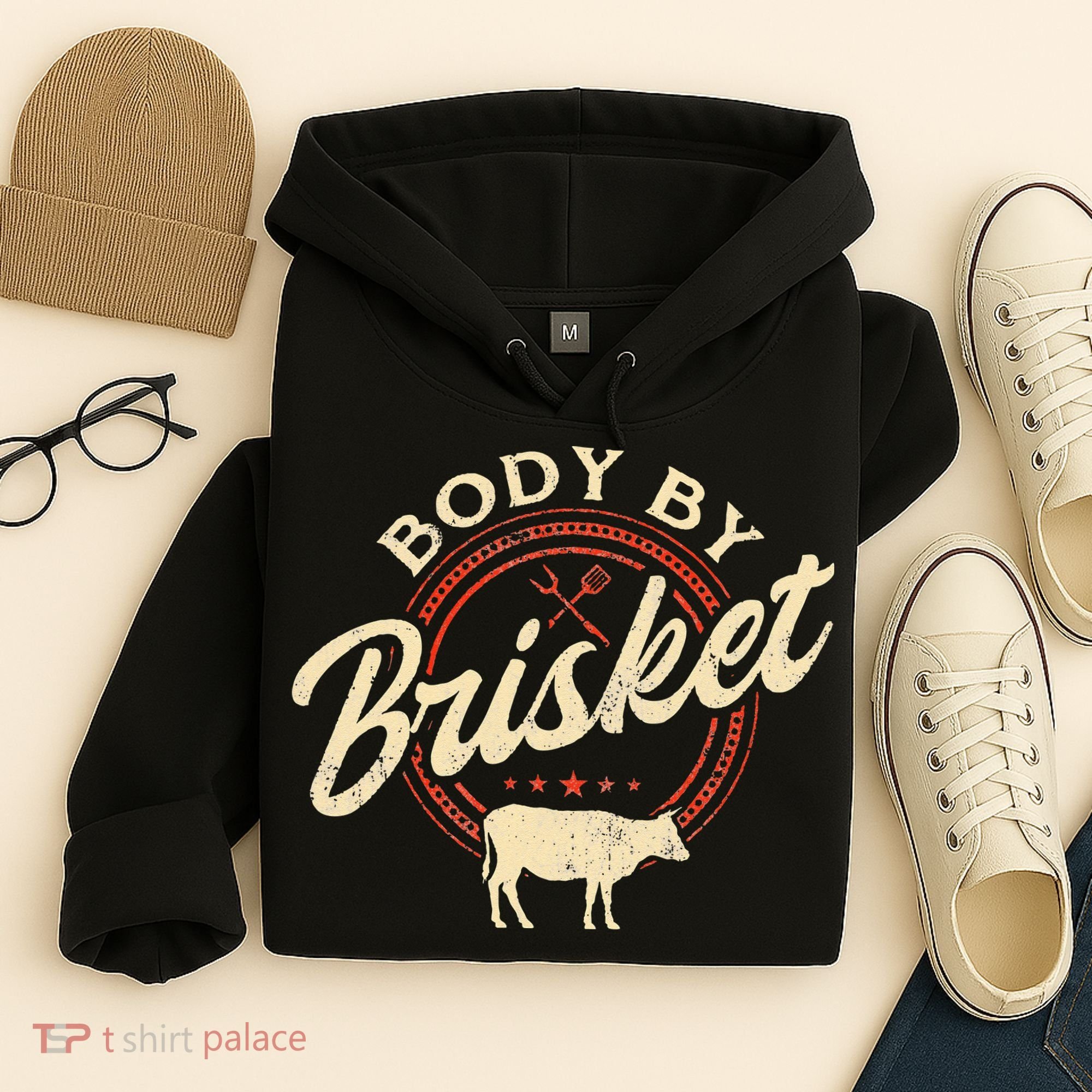 Body By Brisket Pitmaster BBQ Lover Smoker Grilling Hoodie