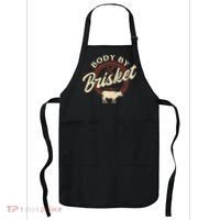 Body By Brisket Pitmaster BBQ Lover Smoker Grilling Apron thumb 0