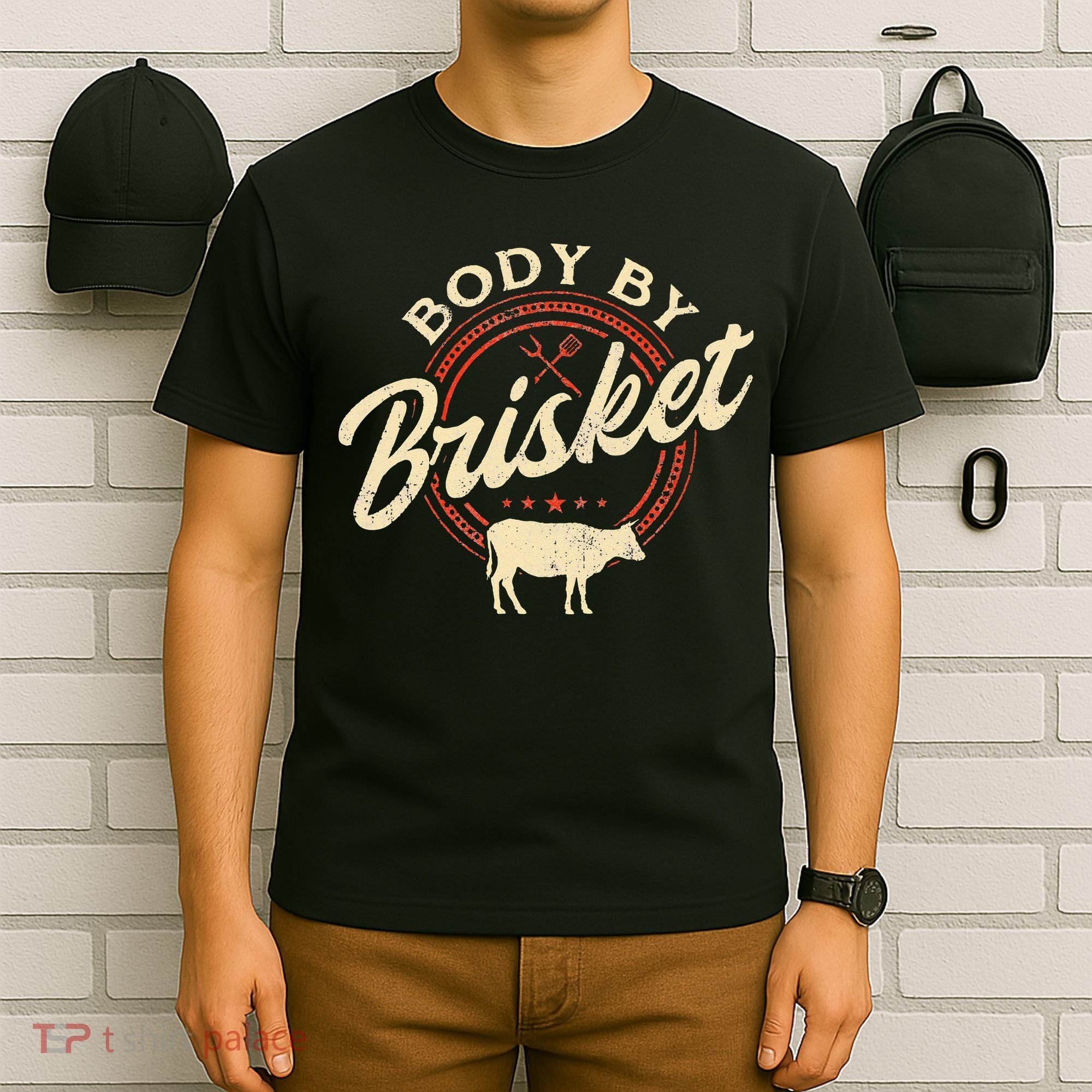 Body By Brisket Pitmaster BBQ Lover Smoker Grilling T-Shirt