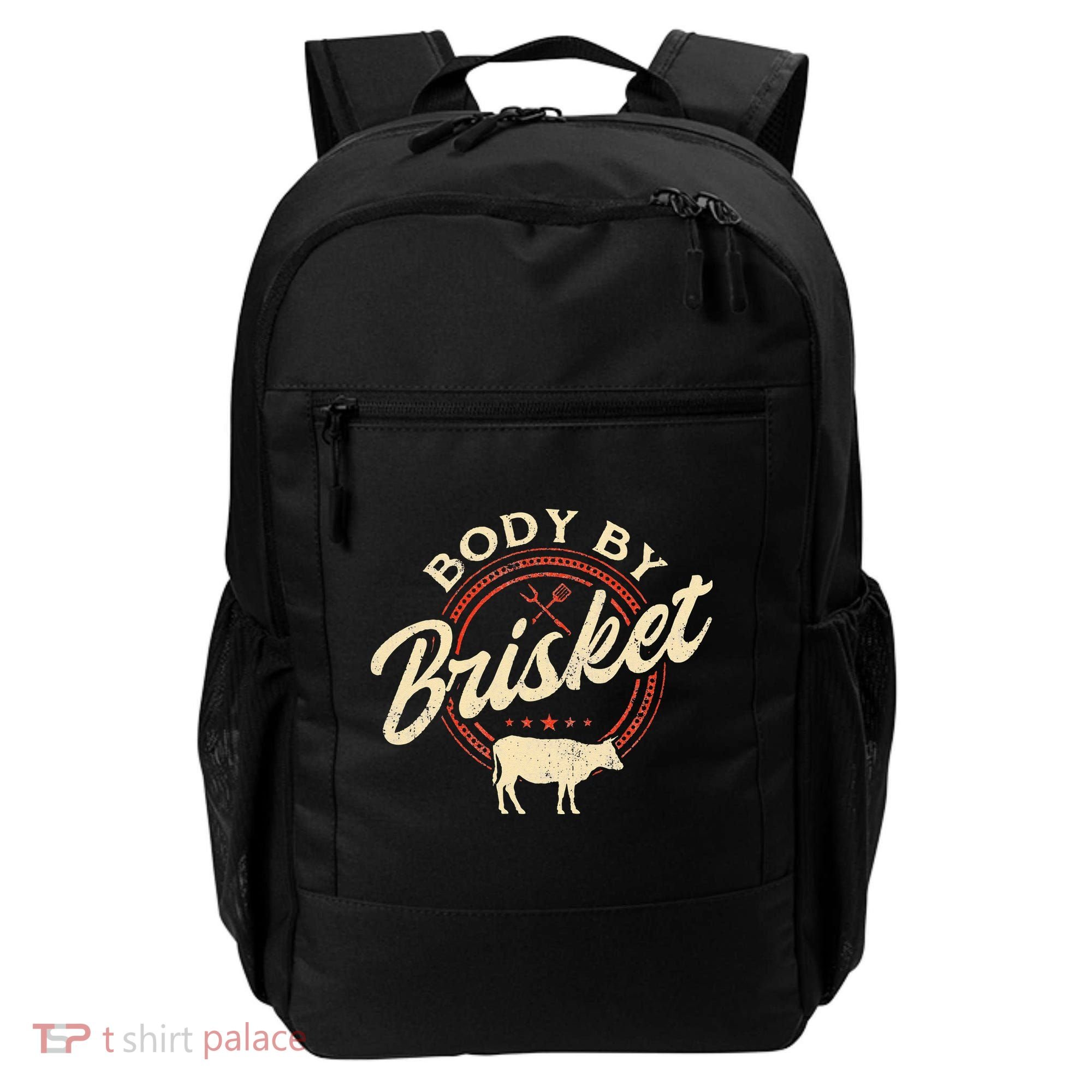 Body By Brisket Pitmaster BBQ Lover Smoker Grilling Backpack