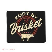 Body By Brisket Pitmaster BBQ Lover Smoker Grilling Mousepad thumb 0