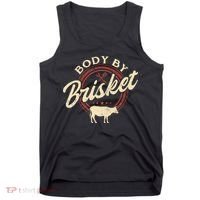 Body By Brisket Pitmaster BBQ Lover Smoker Grilling Tank Top thumb 0