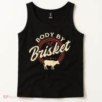 Body By Brisket Pitmaster BBQ Lover Smoker Grilling Tank Top thumb 2