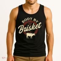 Body By Brisket Pitmaster BBQ Lover Smoker Grilling Tank Top thumb 3