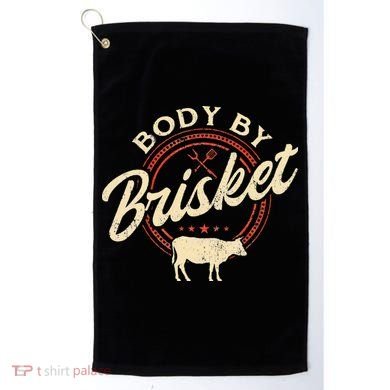 Body By Brisket Pitmaster BBQ Lover Smoker Grilling Golf Towel