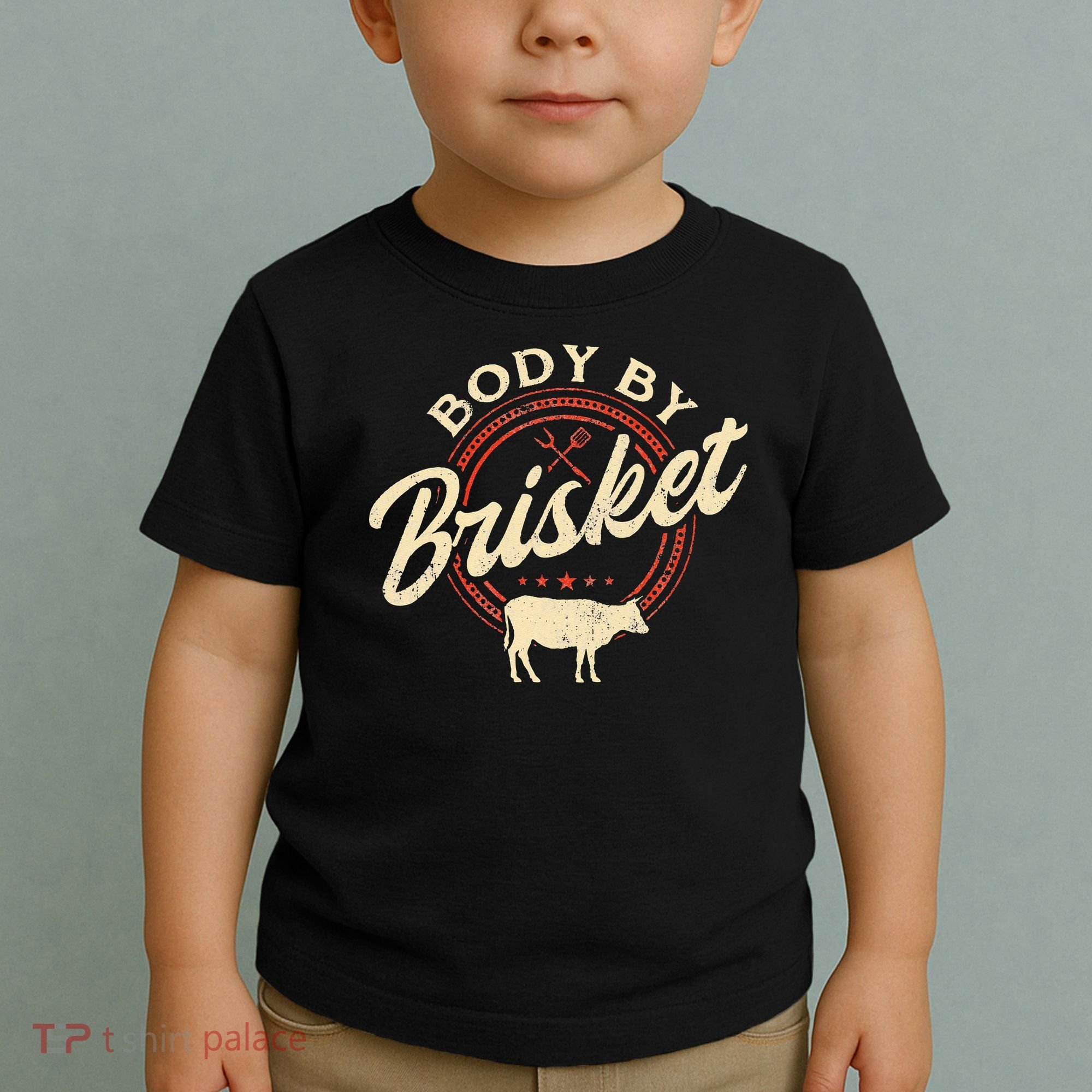 Body By Brisket Pitmaster BBQ Lover Smoker Grilling Toddler T-Shirt