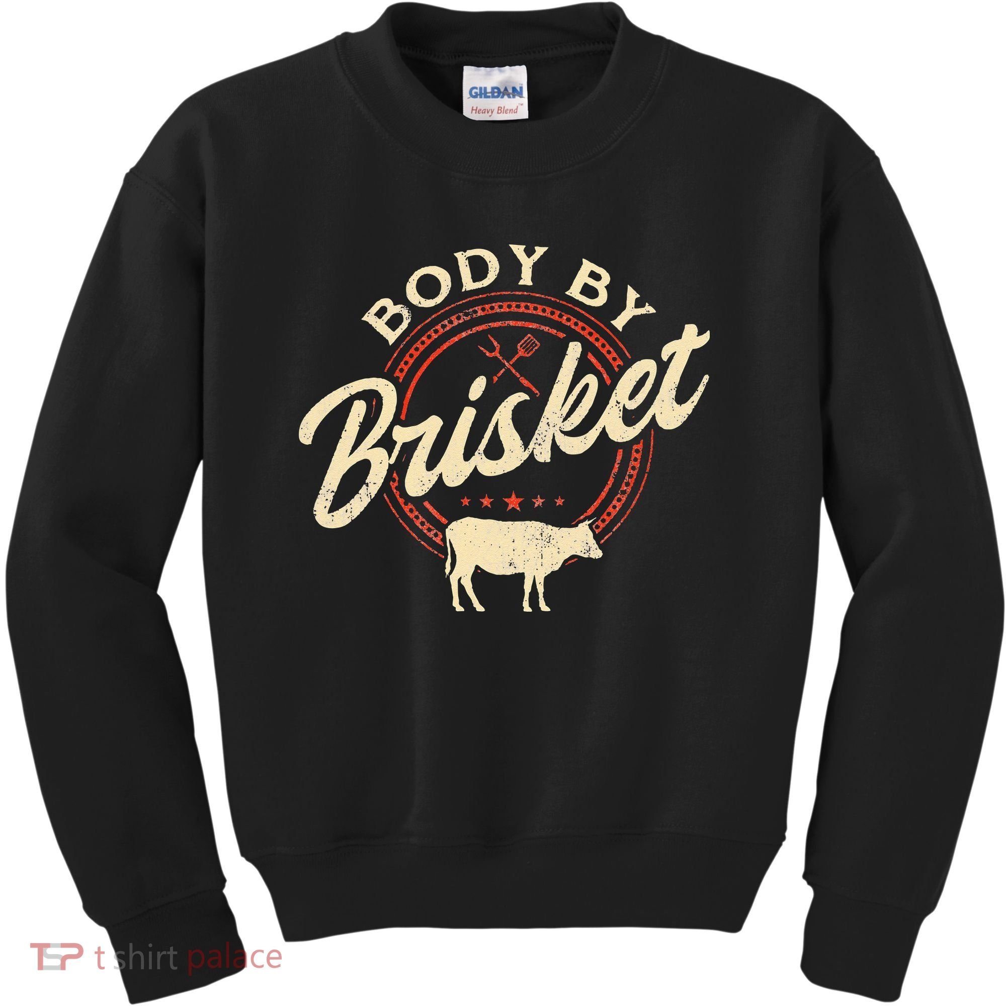 Body By Brisket Pitmaster BBQ Lover Smoker Grilling Kids Sweatshirt