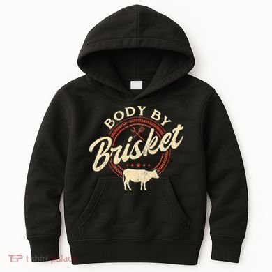 Body By Brisket Pitmaster BBQ Lover Smoker Grilling Kids Hoodie