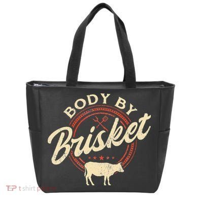 Body By Brisket Pitmaster BBQ Lover Smoker Grilling Tote Bag