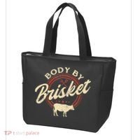 Body By Brisket Pitmaster BBQ Lover Smoker Grilling Tote Bag thumb 3