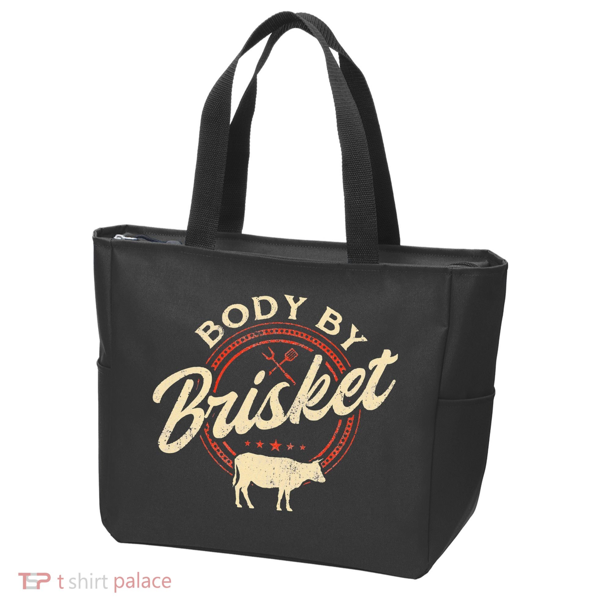 Body By Brisket Pitmaster BBQ Lover Smoker Grilling Tote Bag