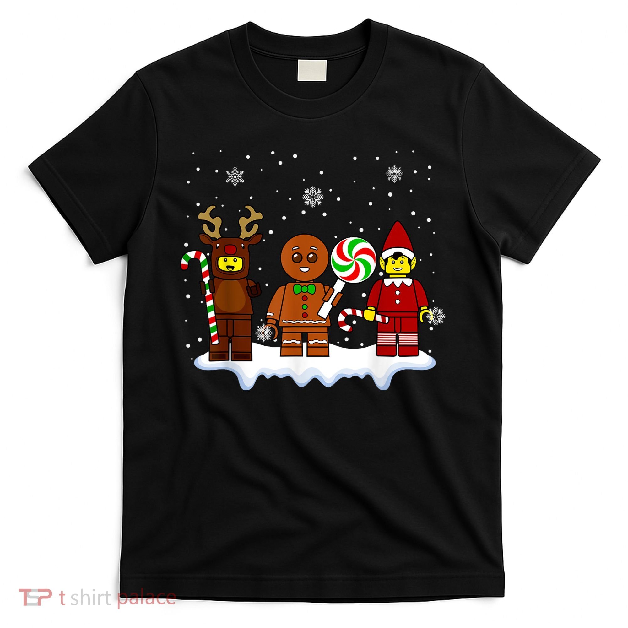 Block Brick Building Figure Christmas Master Builder T-Shirt